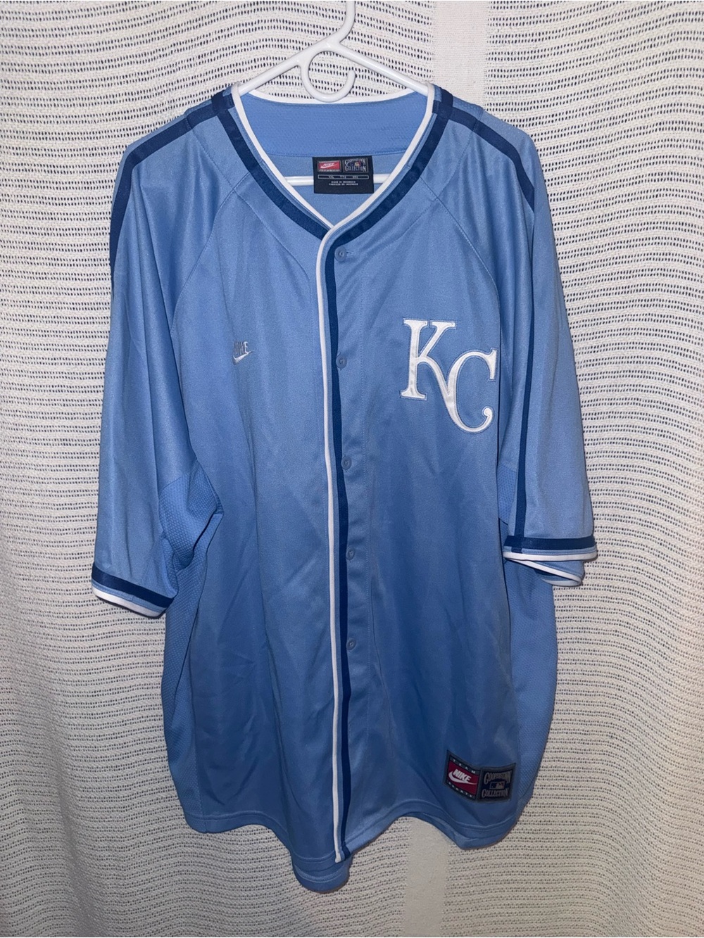 Nike Light Blue KC Baseball Jersey